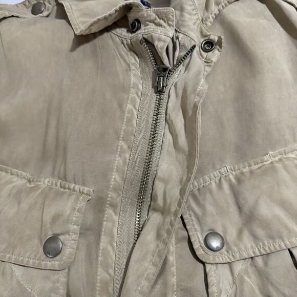 Polo Ralph Lauren Long Zip Safari Utility Jacket Khaki Women’s Sz 4 - Picture 6 of 6